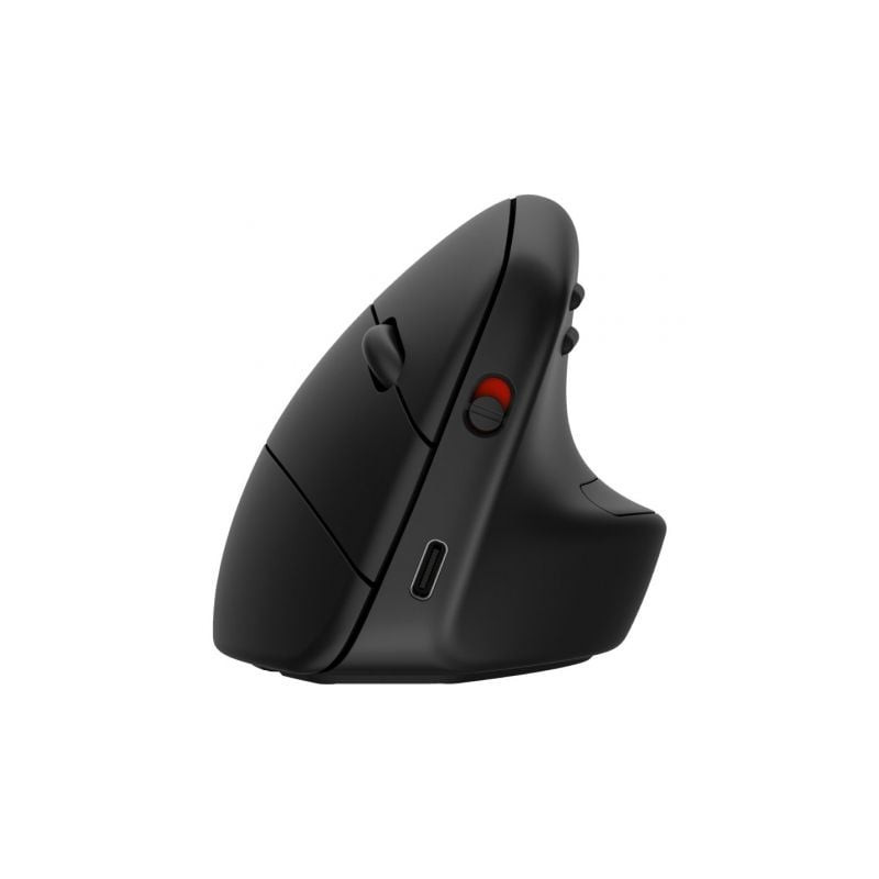 Ratón ergonómico inalámbrico por bluetooth/ 2.4ghz hp 925/ batería recargable/ hasta 1200 dpi/ negro