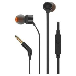 Auriculares intrauditivos jbl tune 110/ con micrófono/ jack 3.5/ negros