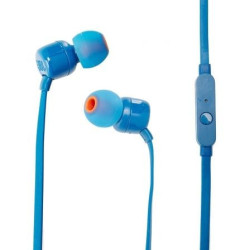 Auriculares intrauditivos jbl tune 110/ con micrófono/ jack 3.5/ azules