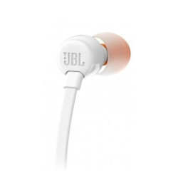 Auriculares intrauditivos jbl tune 110/ con micrófono/ jack 3.5/ blancos