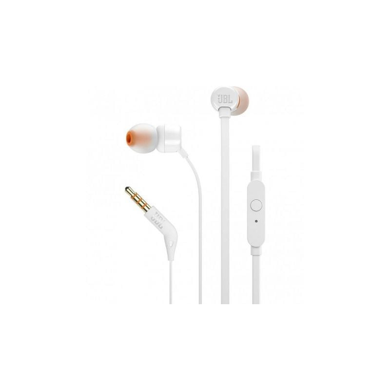 Auriculares intrauditivos jbl tune 160/ con micrófono/ jack 3.5/ blancos