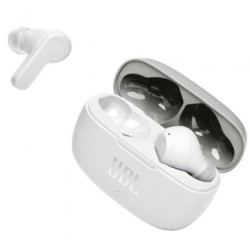 Auriculares bluetooth jbl wave 200tws con estuche de carga/ autonomía 5h/ blancos