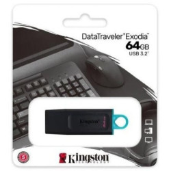 Pendrive 64gb kingston datatraveler exodia usb 3.2