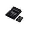 Tarjeta de memoria kingston canvas select plus 256gb microsd xc con adaptador/ clase 10/ 100mbs