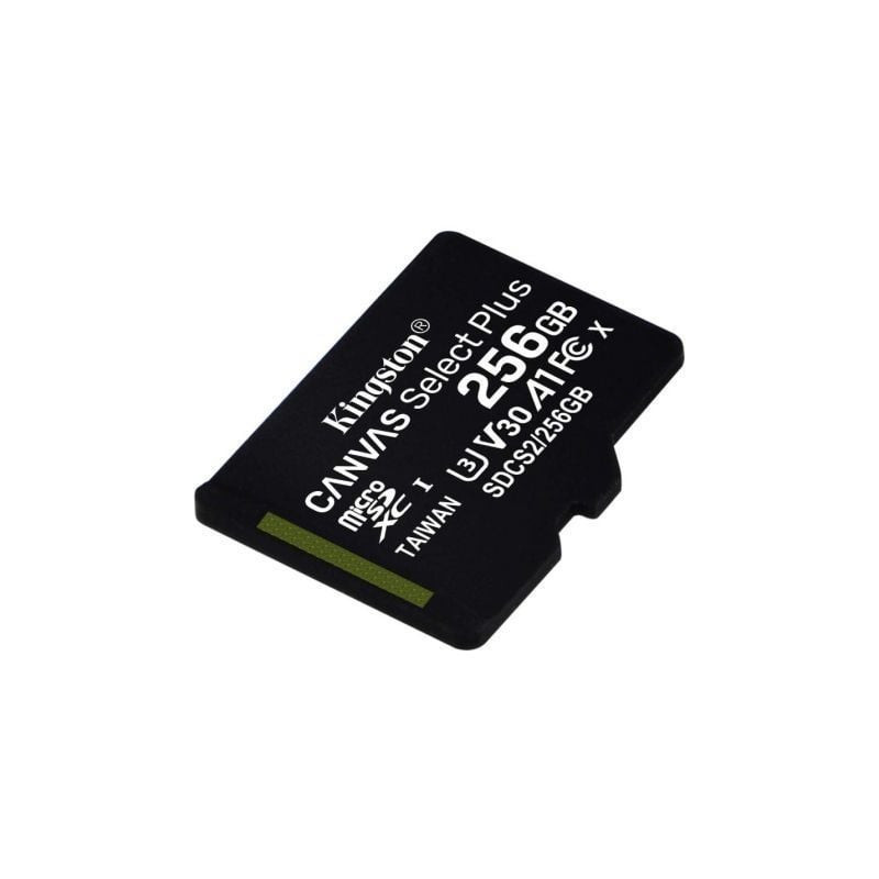 Tarjeta de memoria kingston canvas select plus 256gb microsd xc/ clase 10/ 100mbs