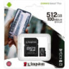 Tarjeta de memoria kingston canvas select plus 512gb microsd xc con adaptador/ clase 10/ 100mbs