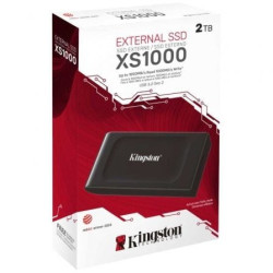 Disco externo ssd kingston xs1000 2tb/ usb 3.2/ negro