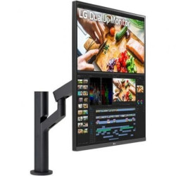 Monitor profesional lg dualup ergo 28mq780-b 27.6'/ sdqhd/ multimedia/ regulable en altura/ negro