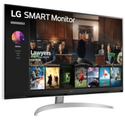 Smart monitor lg 32sq700s-w 31.5'/ 4k/ smart tv/ multimedia/ regulable en altura/ plata y blanco