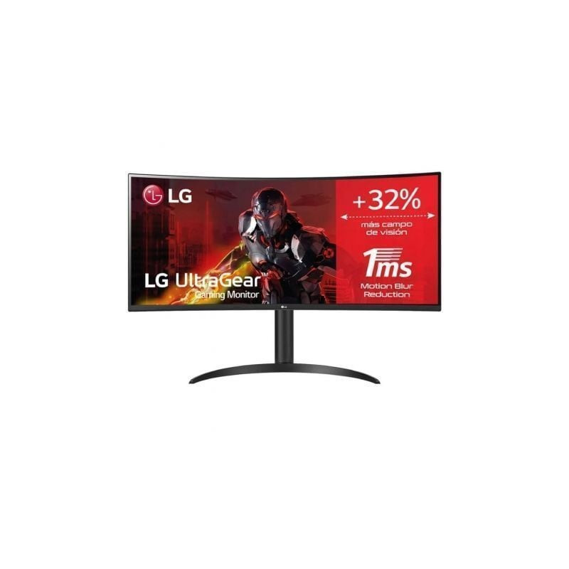 Monitor gaming ultrapanorámico curvo lg ultragear 34wp65cp-b 34'/ wqhd/ 1ms/ 160hz/ va/ multimedia/ negro