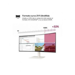 Monitor profesional ultrapanorámico curvo lg ultrawide 38wr85qc-w 37.5'/ wqhd+/ multimedia/ blanco