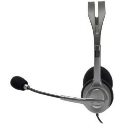 Auriculares logitech h110/ con micrófono/ jack 3.5/ plateados