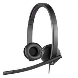 Auriculares logitech h570e/ con micrófono/ usb/ negros