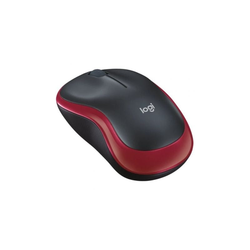 Ratón inalámbrico logitech m185/ hasta 1000 dpi/ rojo