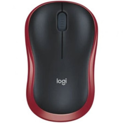 Ratón inalámbrico logitech m185/ hasta 1000 dpi/ rojo