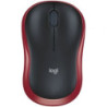 Ratón inalámbrico logitech m185/ hasta 1000 dpi/ rojo