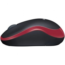 Ratón inalámbrico logitech m185/ hasta 1000 dpi/ rojo