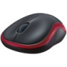 Ratón inalámbrico logitech m185/ hasta 1000 dpi/ rojo