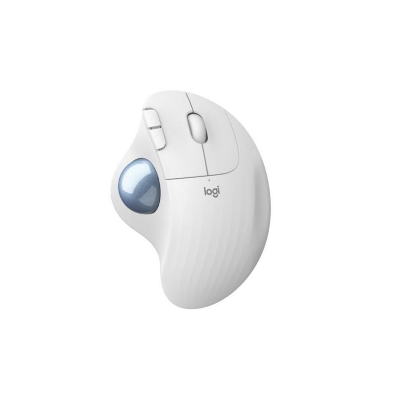 Ratón trackball inalámbrico por bluetooth logitech ergo m575/ hasta 2000 dpi/ blanco crudo