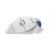 Ratón trackball inalámbrico por bluetooth logitech ergo m575/ hasta 2000 dpi/ blanco crudo