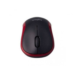 Ratón inalámbrico logitech m185/ hasta 1000 dpi/ rojo