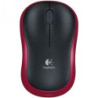 Ratón inalámbrico logitech m185/ hasta 1000 dpi/ rojo