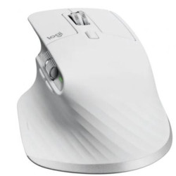 Ratón ergonómico inalámbrico por bluetooth logitech mx master 3s/ batería recargable/ hasta 8000 dpi/ gris pálido