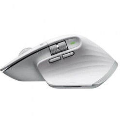 Ratón ergonómico inalámbrico por bluetooth logitech mx master 3s/ batería recargable/ hasta 8000 dpi/ gris pálido