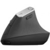 Ratón ergonómico inalámbrico por bluetooth logitech vertical mx/ batería recargable/ hasta 4000 dpi