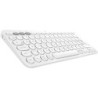 Teclado compacto inalámbrico por bluetooth logitech k380/ blanco