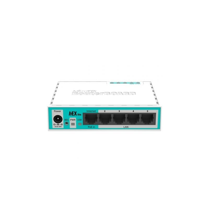 Router mikrotik hex lite rb750r2 5 puertos/ rj45 10/100/ poe