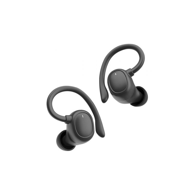 Auriculares deportivos bluetooth muvit io smart true wireless sport enc con estuche de carga/ autonomía 6h/ negros