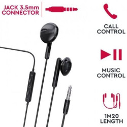 Auriculares intrauditivos myway mwhph0019/ con micrófono/ jack 3.5/ negros