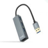 Hub usb 3.0 nanocable 10.16.4402/ 4xusb/ gris