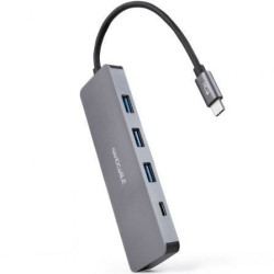 Hub usb tipo-c nanocable 10.16.4409/ 3xusb/ 1xusb tipo-c/ gris