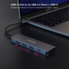 Hub usb tipo-c nanocable 10.16.4409/ 3xusb/ 1xusb tipo-c/ gris