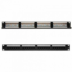 Patch panel nanocable 10.21.3124/ 24 puertos/ cat.6/ altura 1u