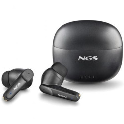 Auriculares bluetooth ngs ártica hush con estuche de carga/ autonomía 4h/ negros