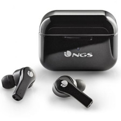 Auriculares bluetooth ngs ártica bloom con estuche de carga/ autonomía 6h/ negros