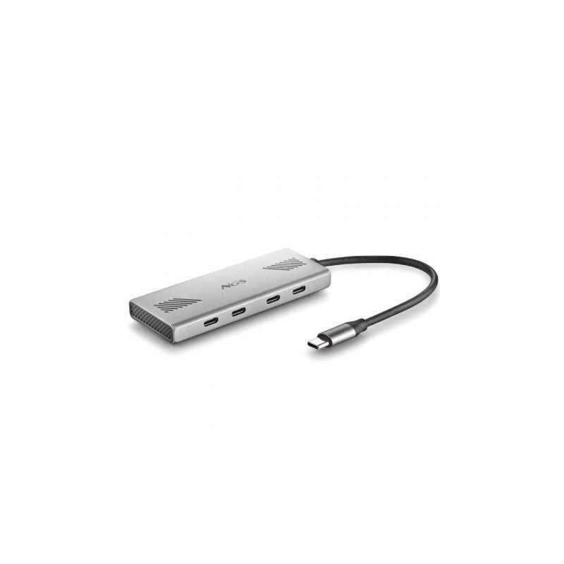 Hub usb tipo-c ngs wonder4-c/ 4xusb tipo-c