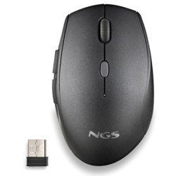 Ratón inalámbrico ngs bee black/ hasta 1600 dpi