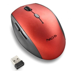 Ratón inalámbrico ngs bee red/ hasta 1600 dpi/ rojo