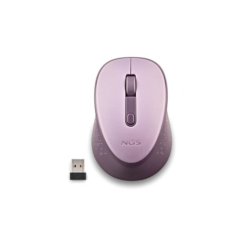 Ratón inalámbrico ngs dew lilac/ hasta 1600 dpi/ lila