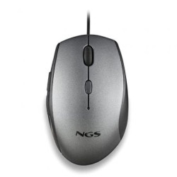 Ratón ergonómico ngs moth gray/ hasta 1600 dpi/ gris