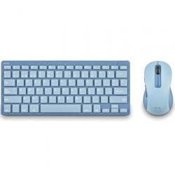 Teclado y ratón inalámbricos ngs fantasy kit blue/ azul