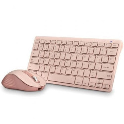 Teclado y ratón inalámbricos ngs fantasy kit pink/ rosa