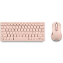 Teclado y ratón inalámbricos ngs fantasy kit pink/ rosa