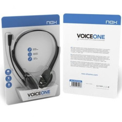 Auriculares nox voice one/ con micrófono/ jack 3.5/ negros