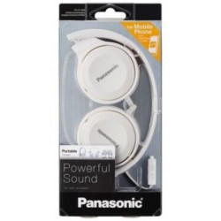 Auriculares panasonic rp-hf100me/ con micrófono/ jack 3.5/ blancos