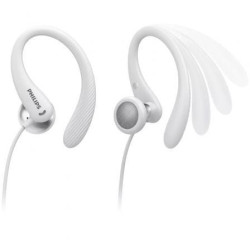 Auriculares deportivos philips taa1105wt/ con micrófono/ jack 3.5/ blancos